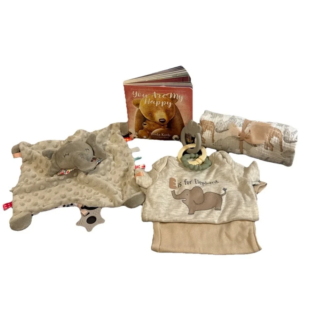 Baby Book Gift Box, Newborn Infant Essentials Present, Baby Animal Blanket Gifts